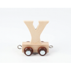 Name train letter Y in natural wood